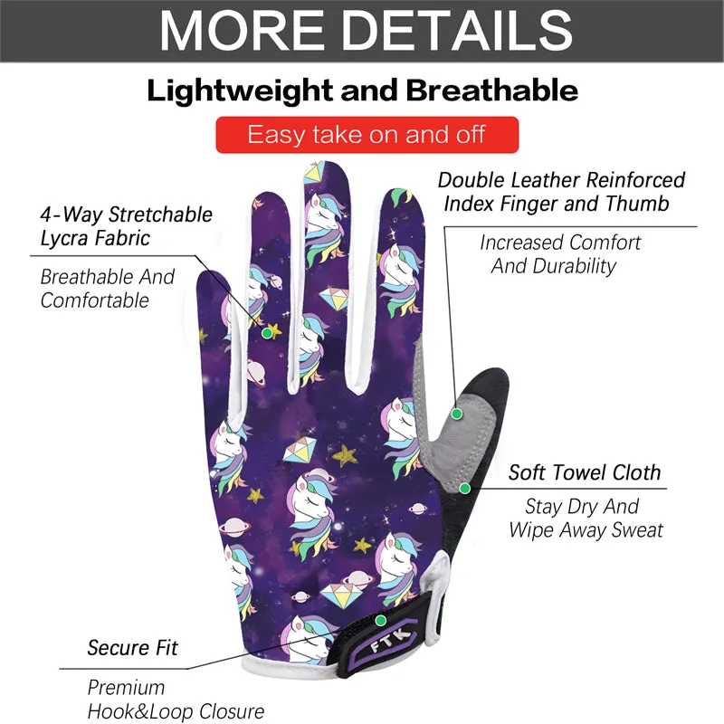1 Pair Unicorn Cycling Gloves for Kids Sport