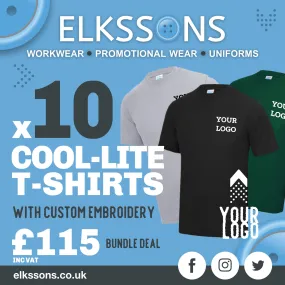 10 x Embroidered Cool T-Shirt Workwear Bundle