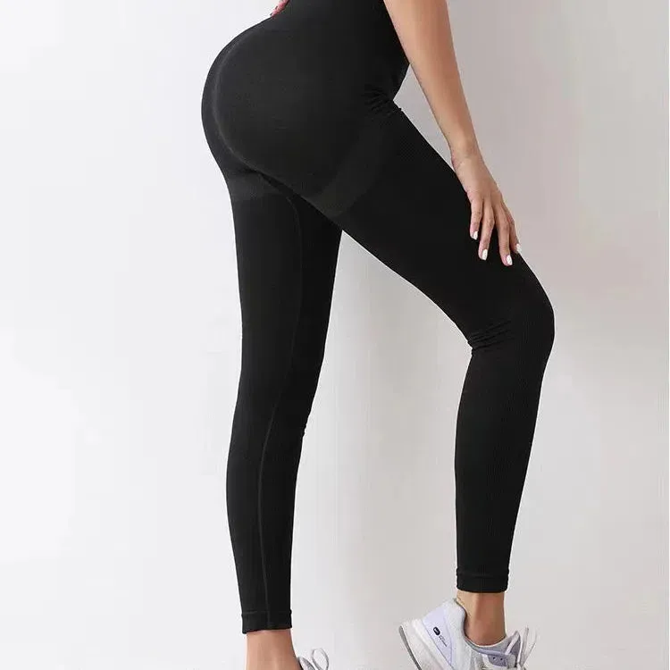 1pcs Women Fitness Yoga Pant Seamless Peach Hip Pant High Waist Elastic Hip Lifting Sweatpant Female Gym Sport Quick Dry legging