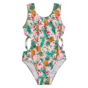 2022 Hawaii Pineapple Flower One-piece Swimming Suits