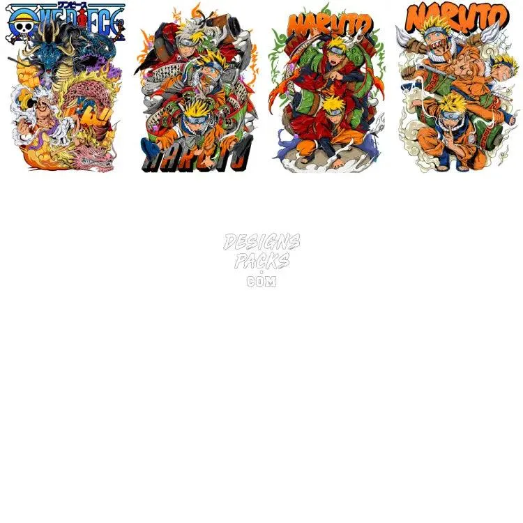 25 Mixed Anime Designs Bundle PNG