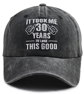 30th Birthday Decorations for Women Men, Funny Dirty 30 Years Birthday Gifts for Her, Adjustable Cotton Embroidery Vintage 1994 Party Supplies Baseball Cap for Dad Mom Husband Wife Friend