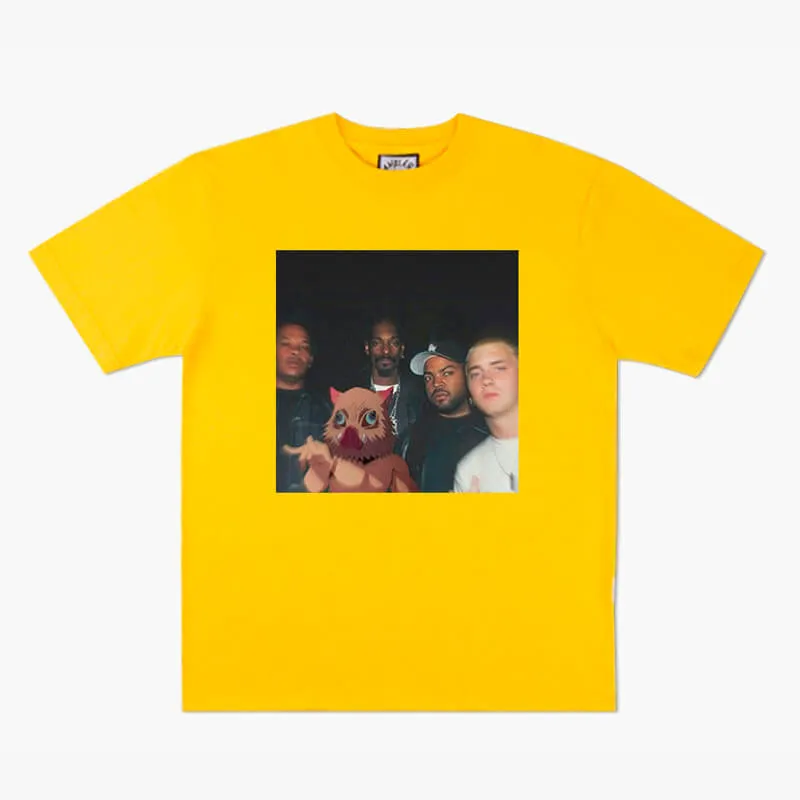 Animecore Hashibira Inosuke and Eminem Gang T-Shirt