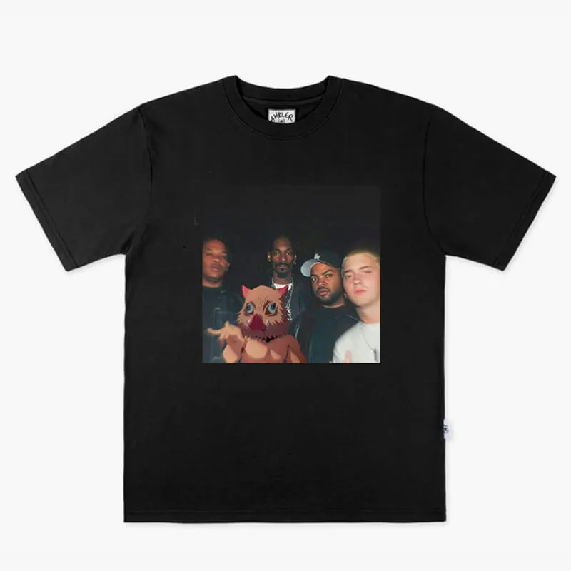 Animecore Hashibira Inosuke and Eminem Gang T-Shirt