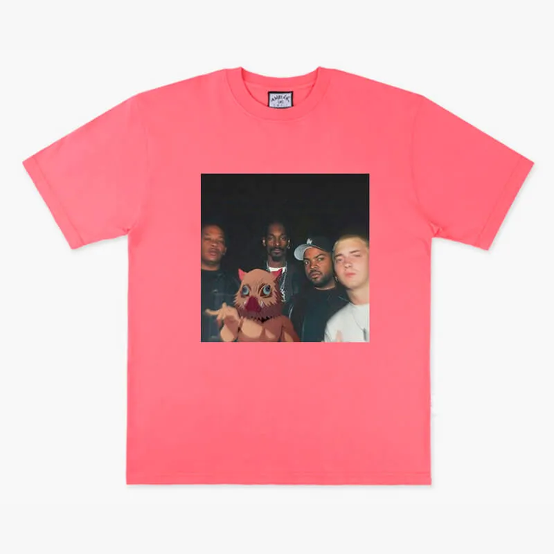 Animecore Hashibira Inosuke and Eminem Gang T-Shirt