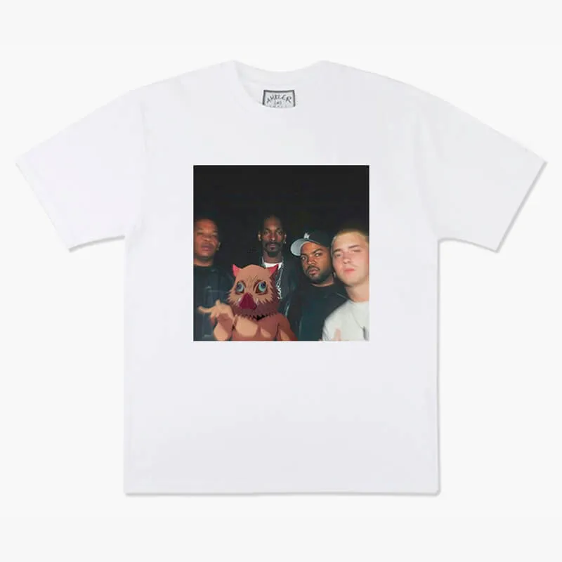 Animecore Hashibira Inosuke and Eminem Gang T-Shirt