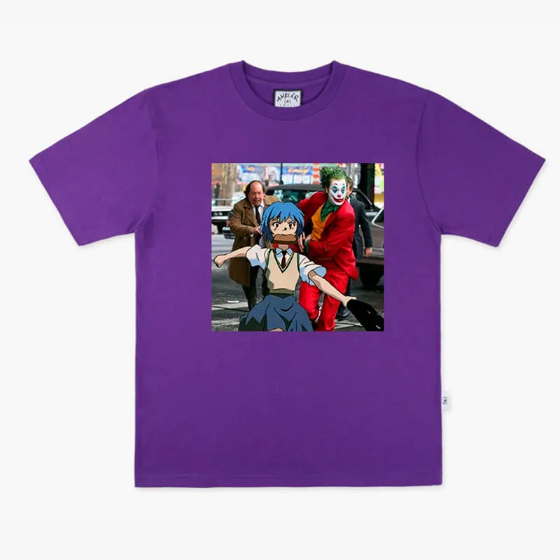Animecore Rei Ayanami and Joker Clown Running T-Shirt