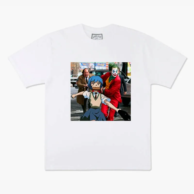 Animecore Rei Ayanami and Joker Clown Running T-Shirt