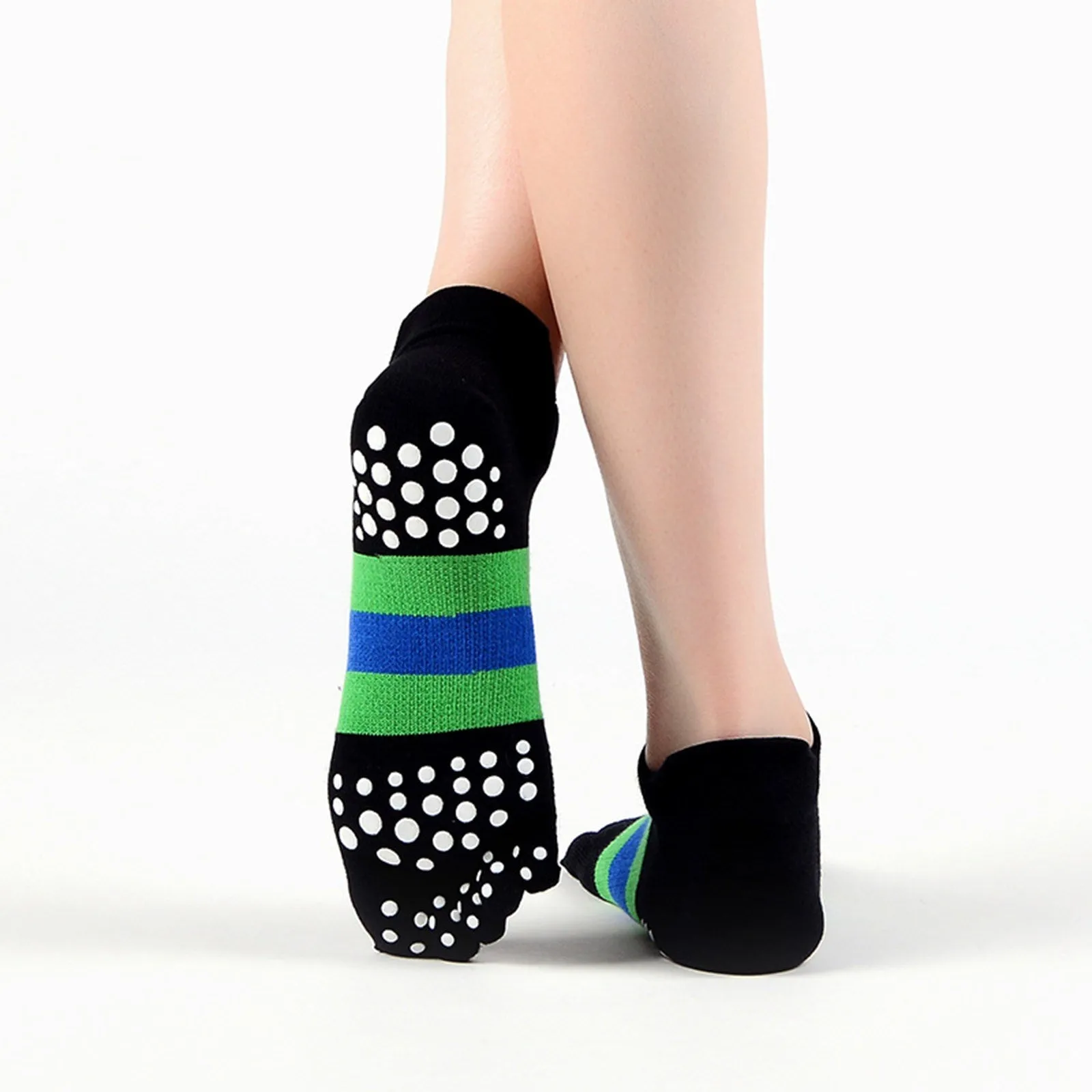 Anti Slip 3 Pairs Yoga No show Toe Socks