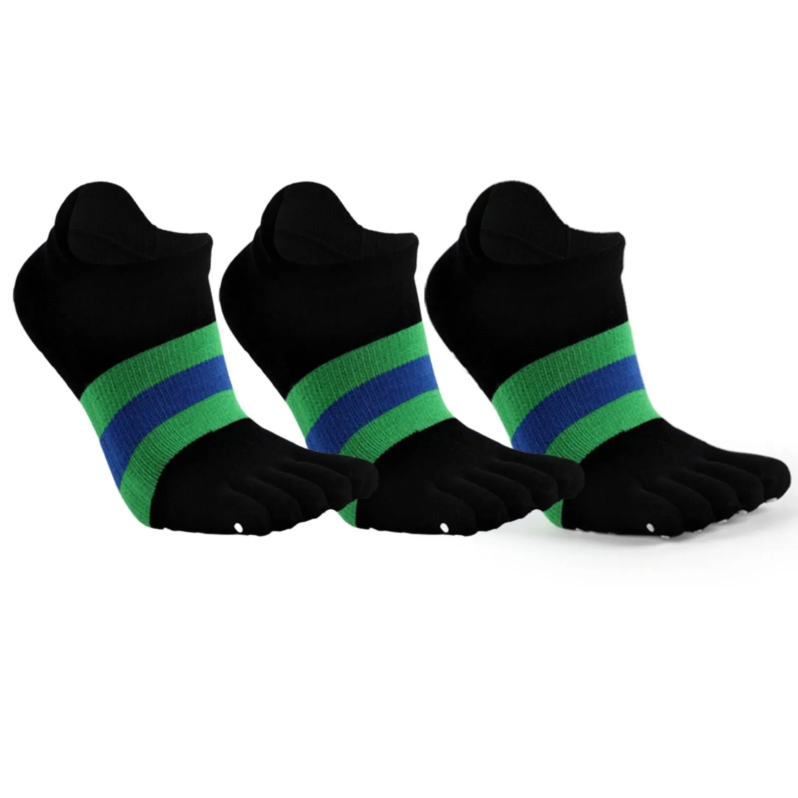 Anti Slip 3 Pairs Yoga No show Toe Socks