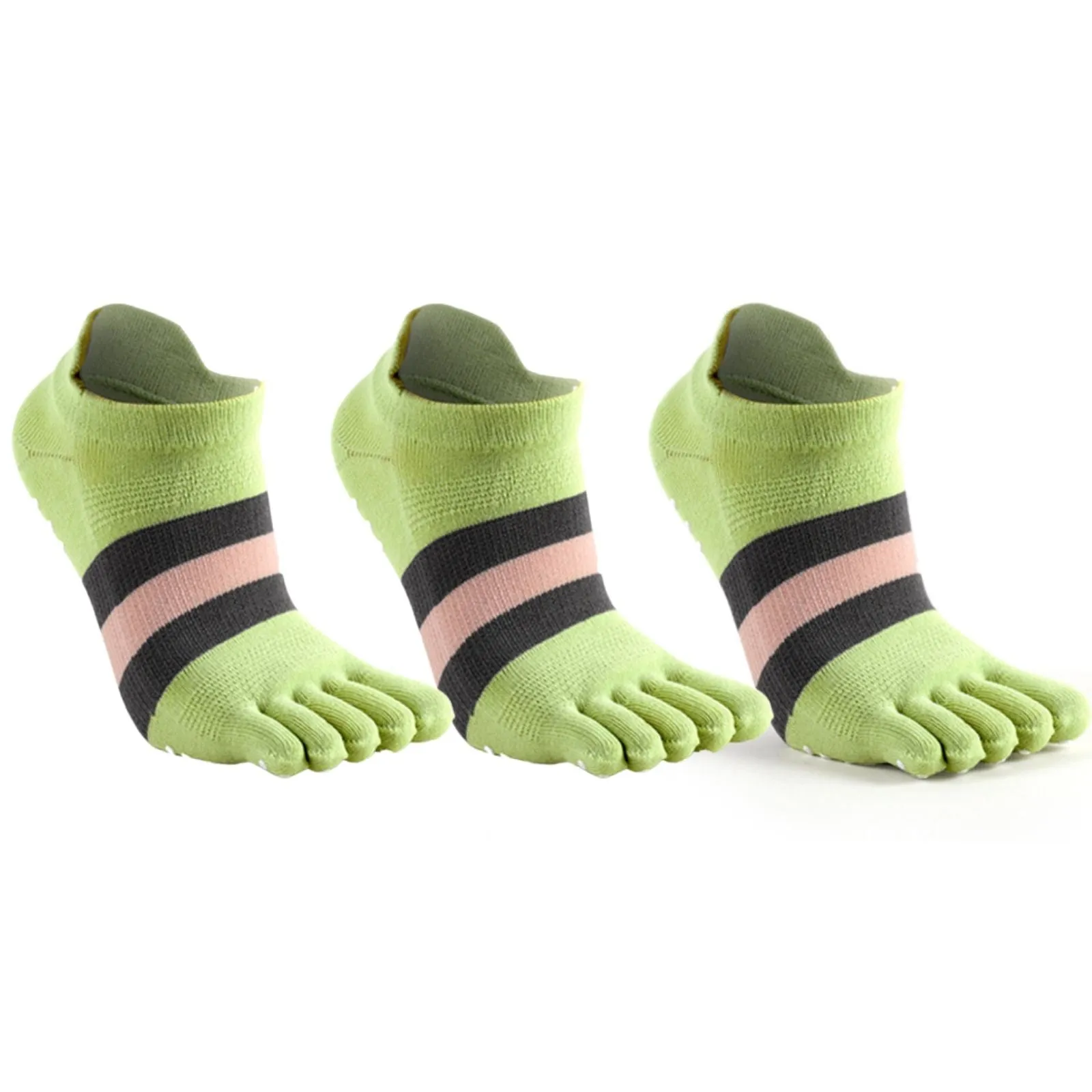 Anti Slip 3 Pairs Yoga No show Toe Socks