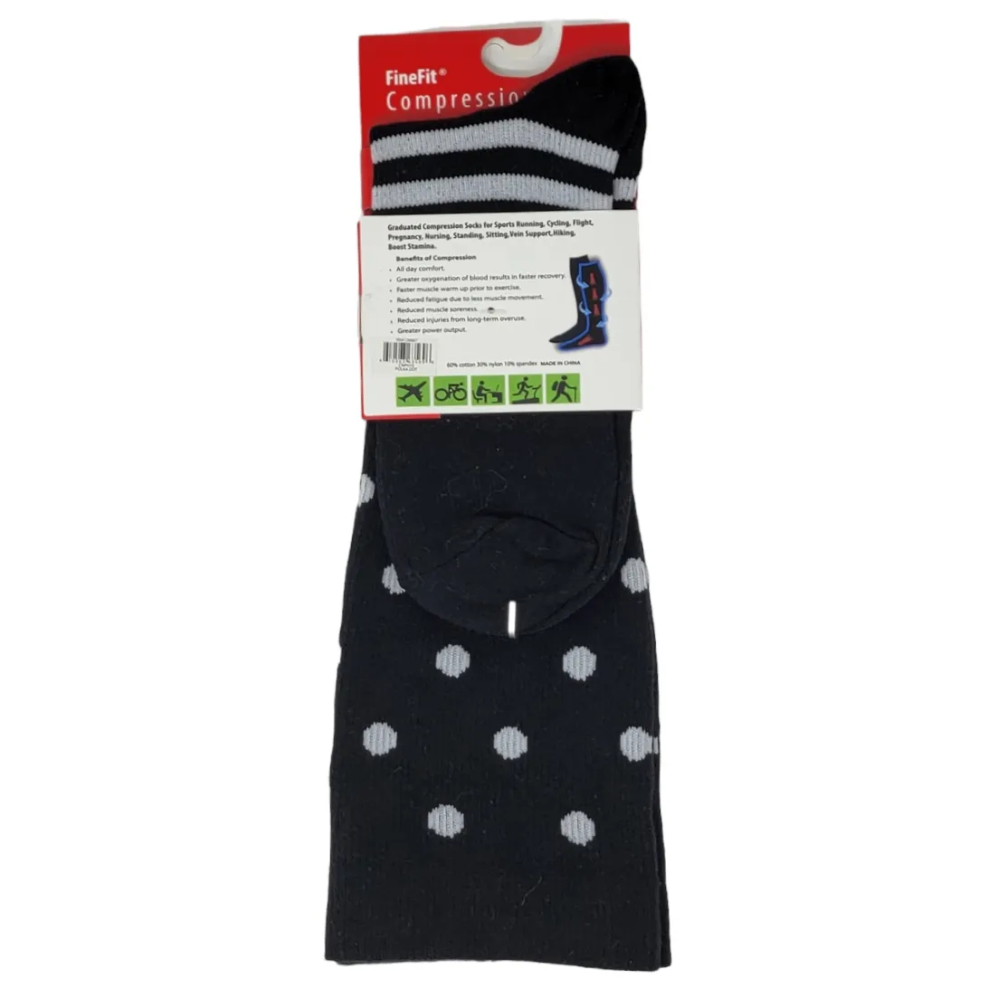 Compression Knee High Socks | 8-15 mmHG Reduced Fatigue |  FineFit Unisex