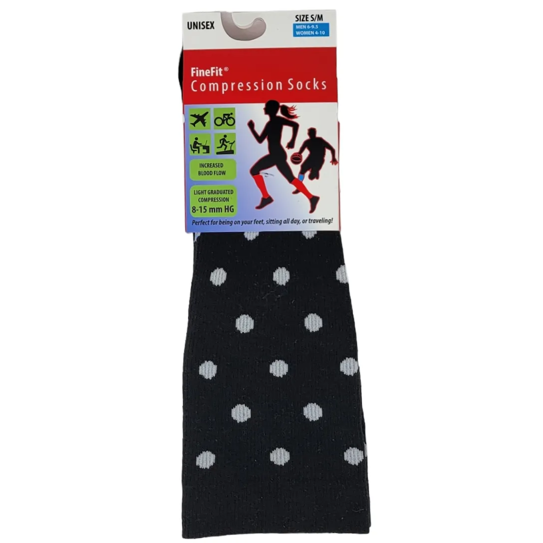 Compression Knee High Socks | 8-15 mmHG Reduced Fatigue |  FineFit Unisex