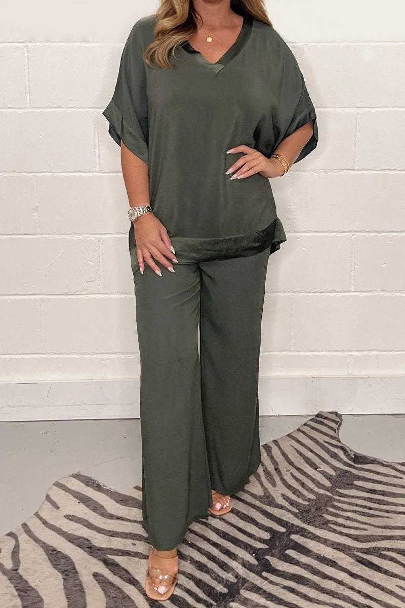 Cotton patchwork casual suit