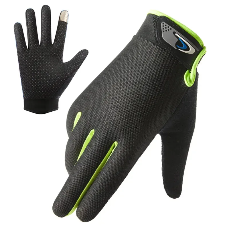 Cycling Fishing Gloves Touch Screen Non-slip Full Finger Thin Breathable Mesh Bike Bicycle Gloves Quick Dry Gloves for Men Women