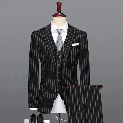 Deal Striker Pinstripes Three Piece Suit