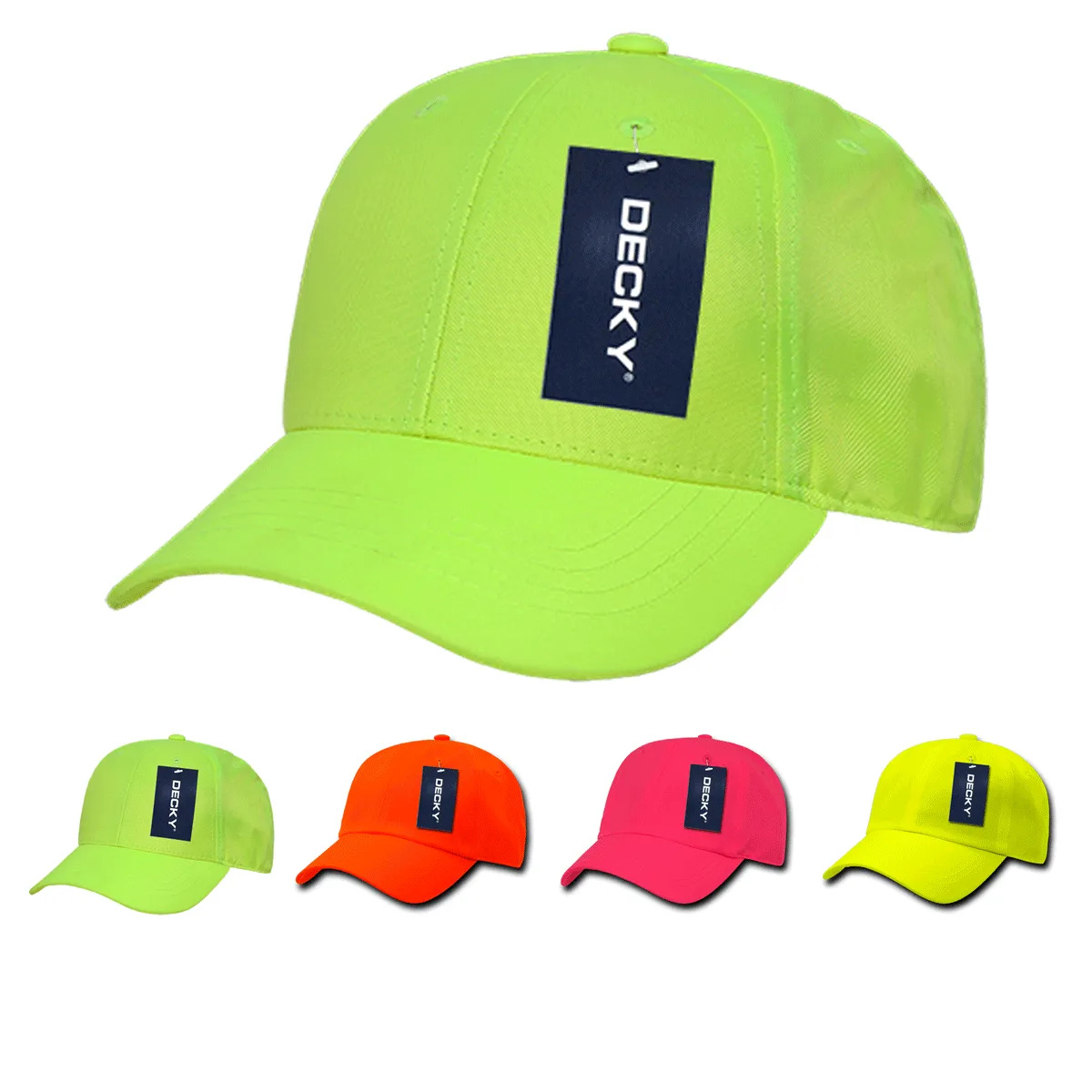 Decky 761 - 6 Panel Low Profile Structured Neon Cap