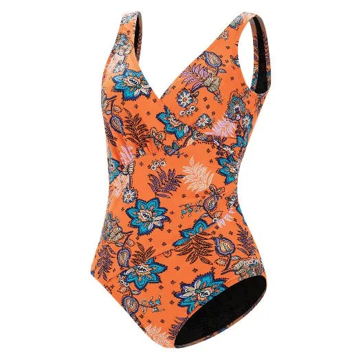 DOLFIN Aquashape Women's Sweet Escape Moderate Ruched Front One Piece Swimsuit