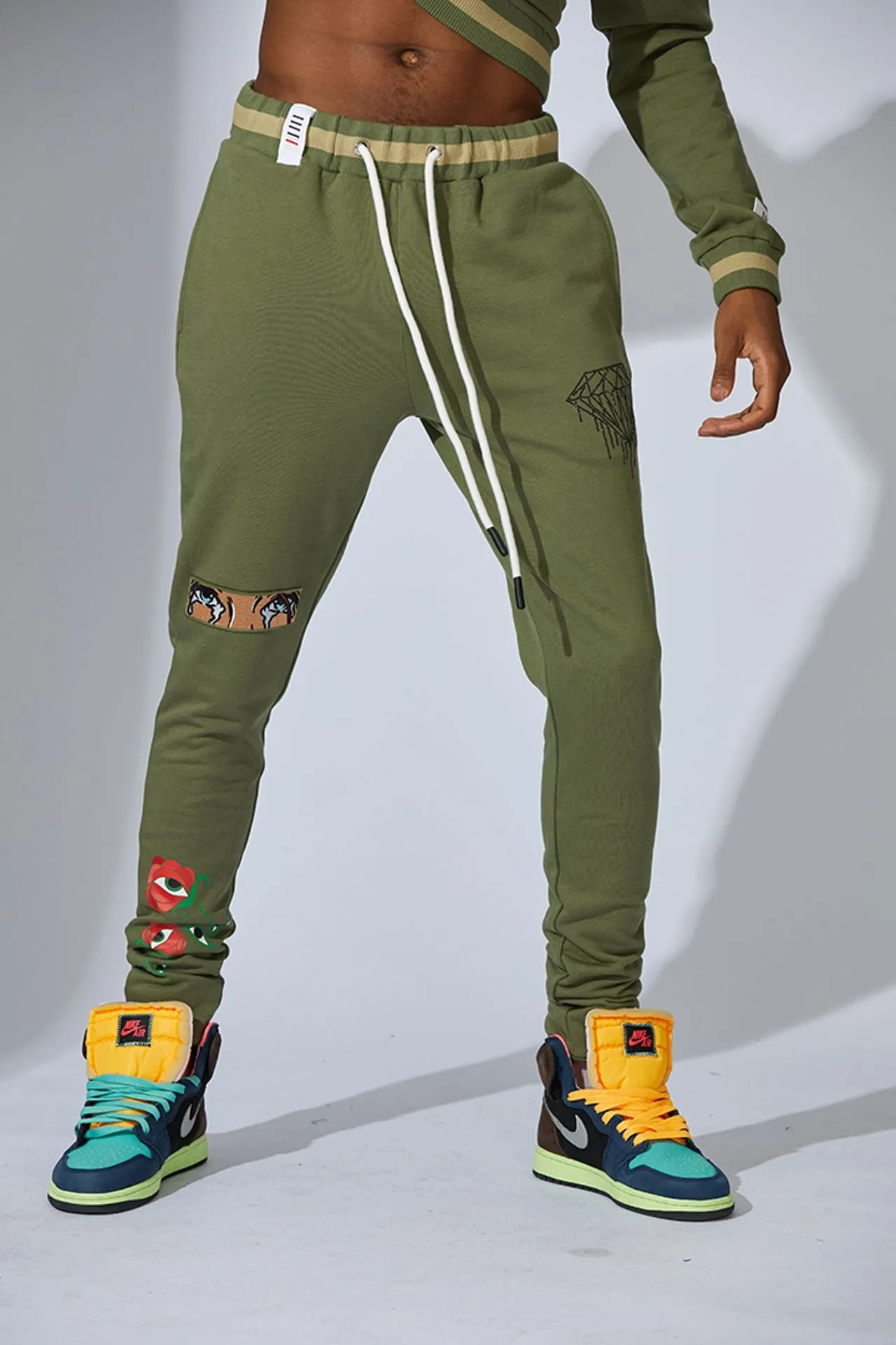 Embroidery Print Mens Graphic Sweatsuits