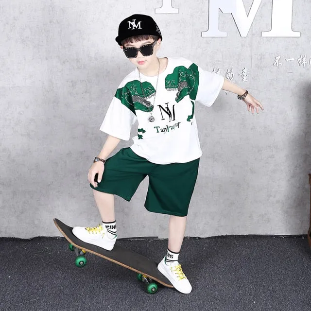 Fashion Boy Clothes Cool Kids Hip Hop Clothing Sports Suit