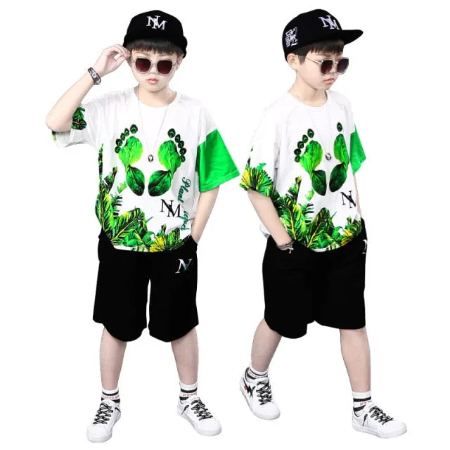 Fashion Boy Clothes Cool Kids Hip Hop Clothing Sports Suit
