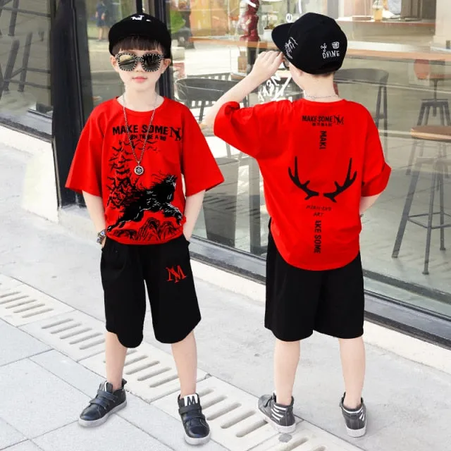 Fashion Boy Clothes Cool Kids Hip Hop Clothing Sports Suit