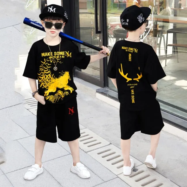 Fashion Boy Clothes Cool Kids Hip Hop Clothing Sports Suit