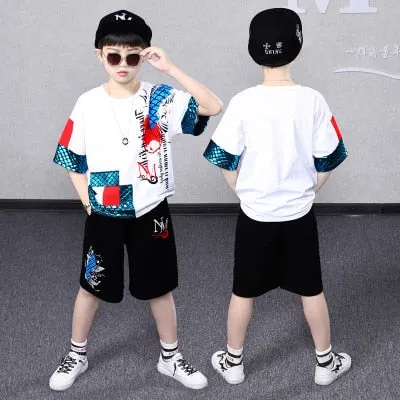 Fashion Boy Clothes Cool Kids Hip Hop Clothing Sports Suit