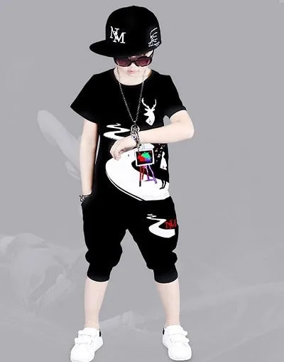 Fashion Boy Clothes Cool Kids Hip Hop Clothing Sports Suit