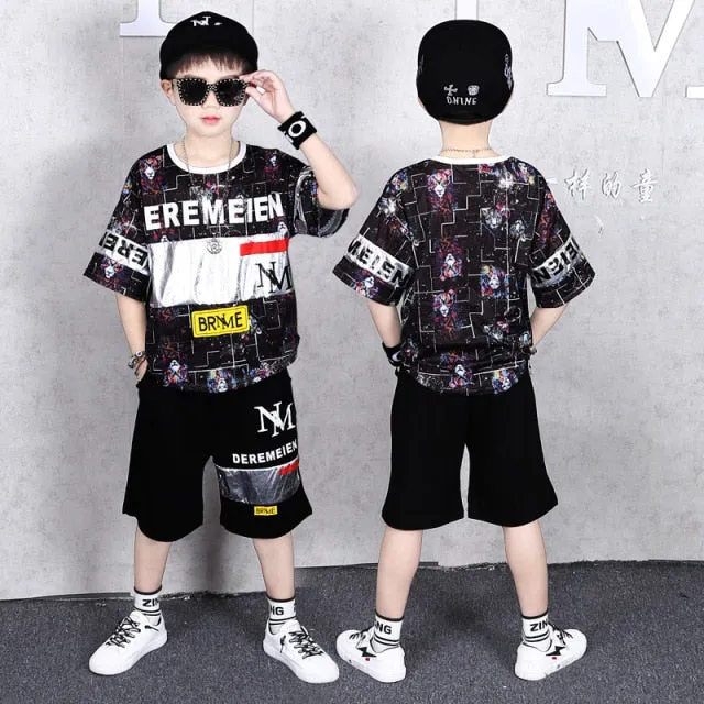 Fashion Boy Clothes Cool Kids Hip Hop Clothing Sports Suit