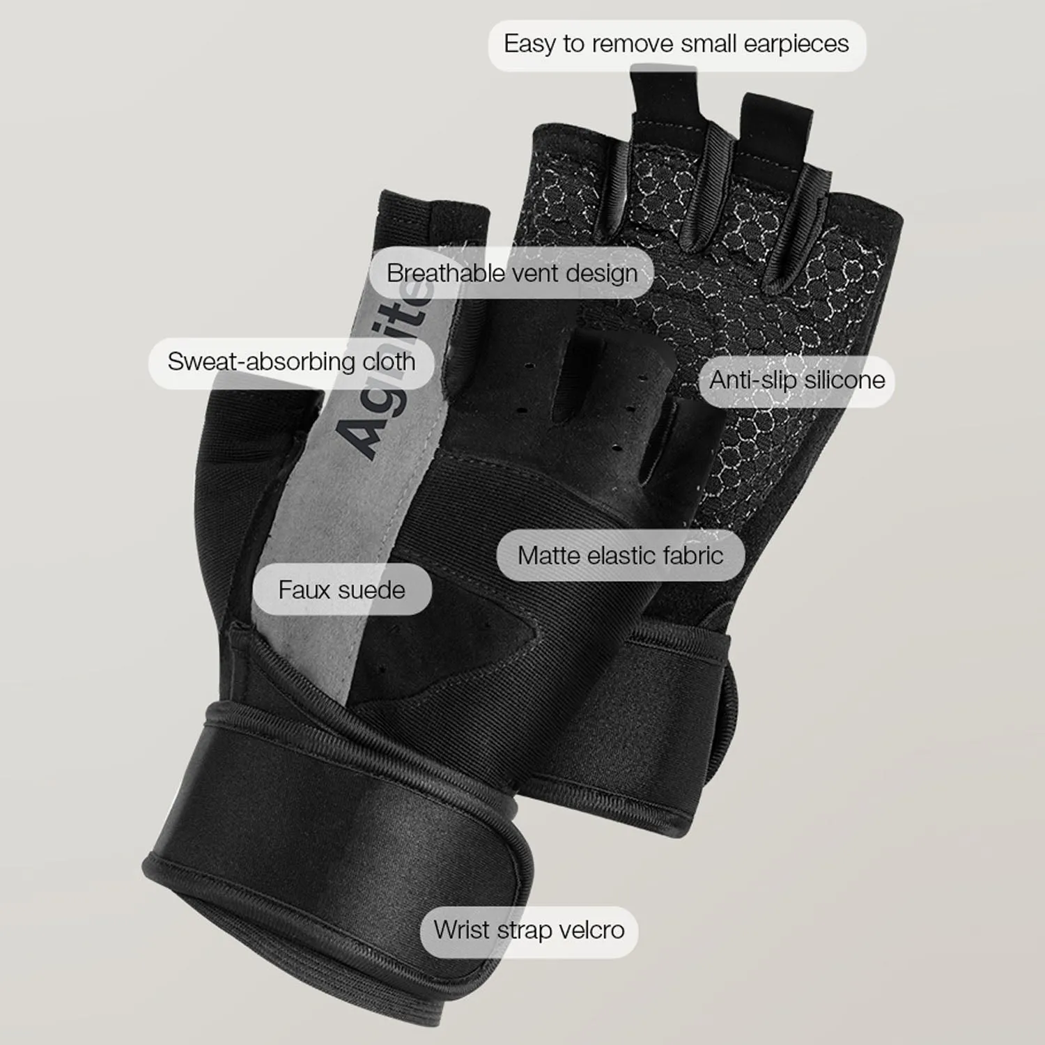 Fitness Glove, 1 Pair (M)