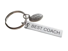 Football Coach Appreciation or Student Gift • Custom Engraved Steel Tag Keychain | Jewelry Everyday Football Coach Appreciation or Student Gift • Custom Engraved Steel Tag Keychain | Jewelry Everyday