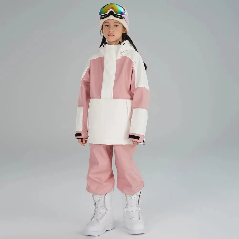 Girl's Winter Ski Suits Color Blocked Snow Suit