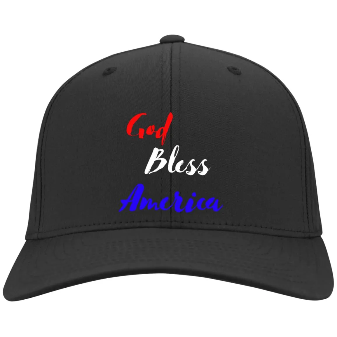 God bless America red white blue C813 Embroidered Flex Fit Twill Baseball Cap