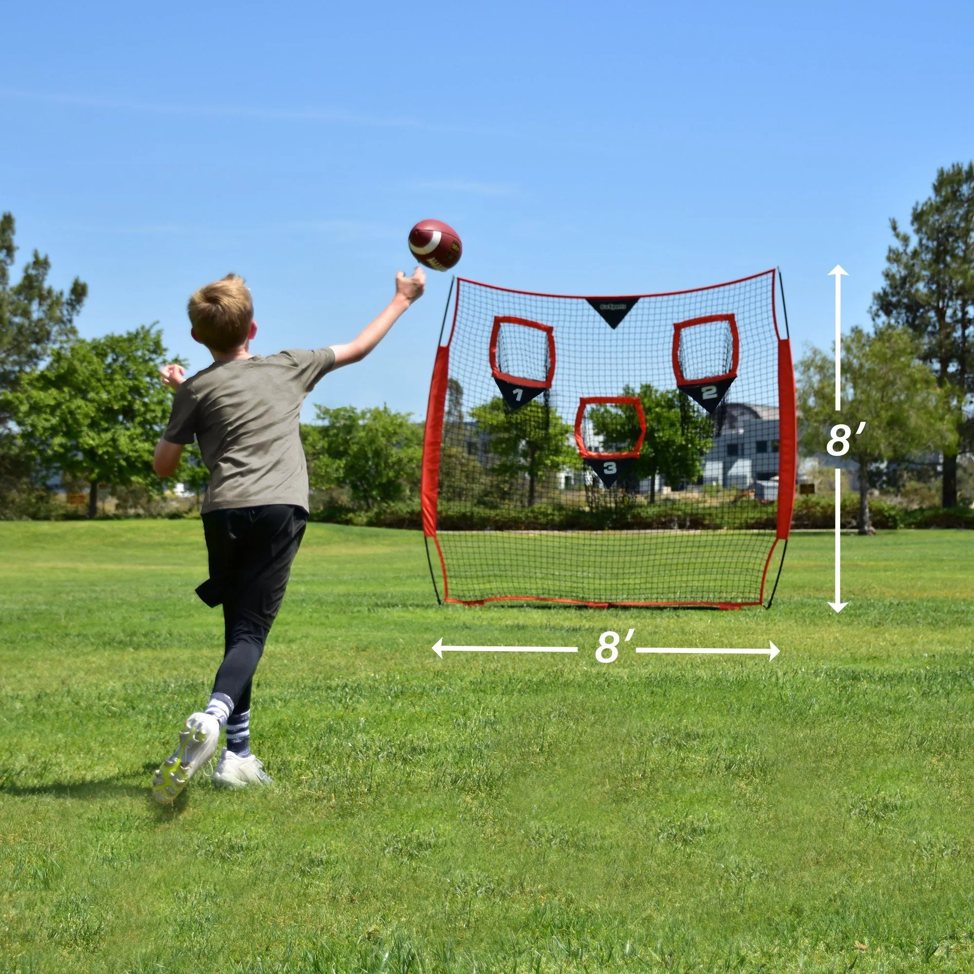 GoSports 8 ft x 8 ft Football Throwing Net