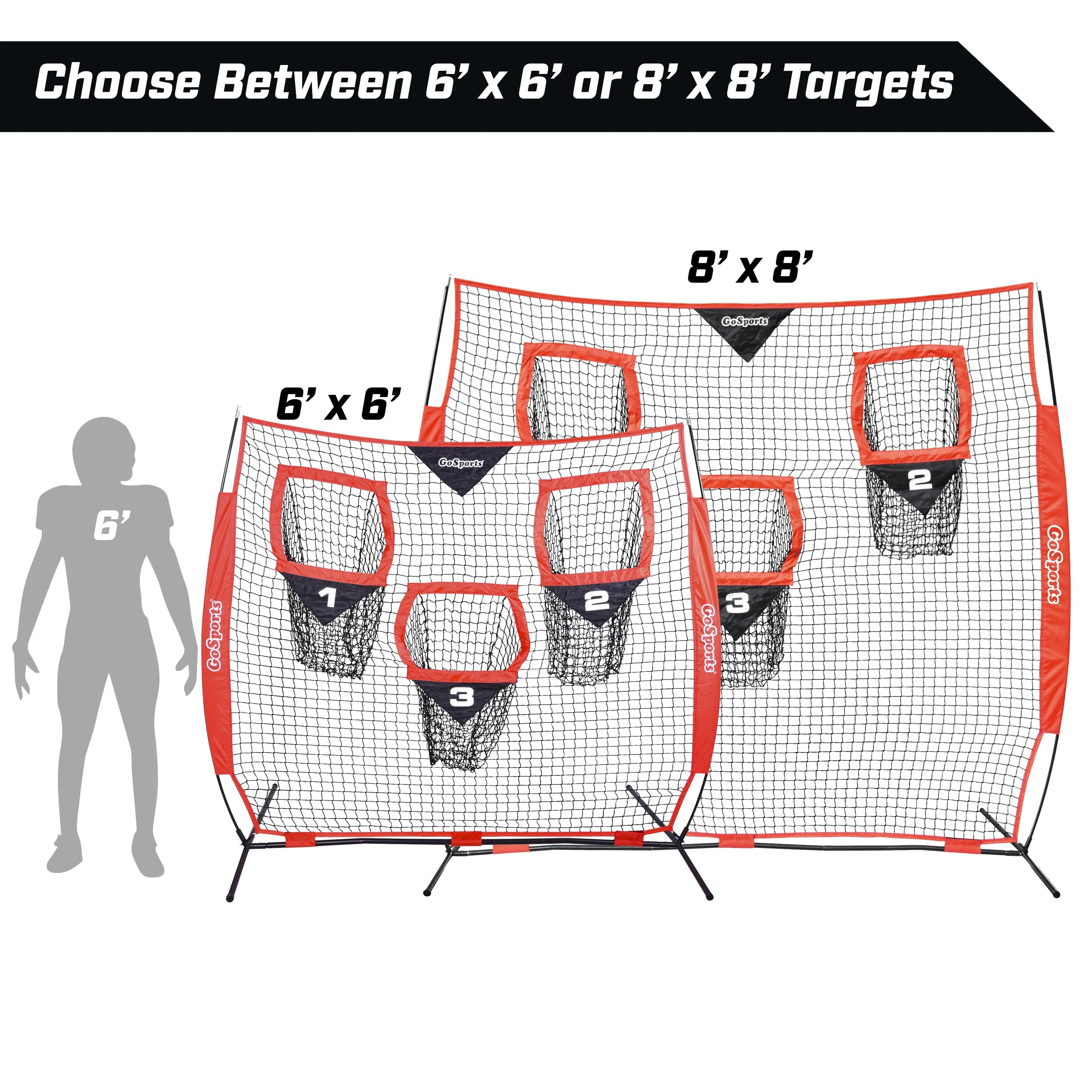 GoSports 8 ft x 8 ft Football Throwing Net