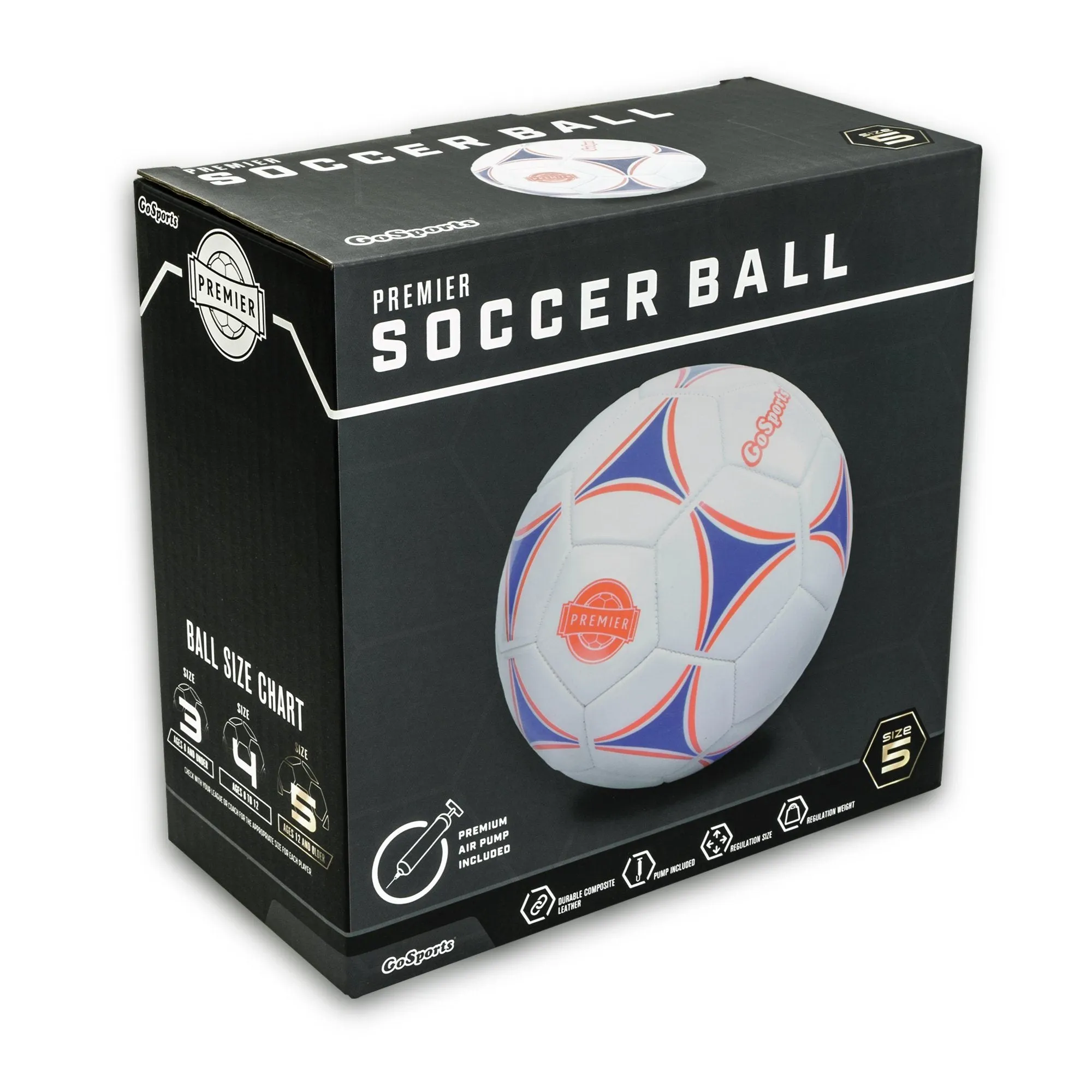 GoSports Size 3 Premier Soccer Ball