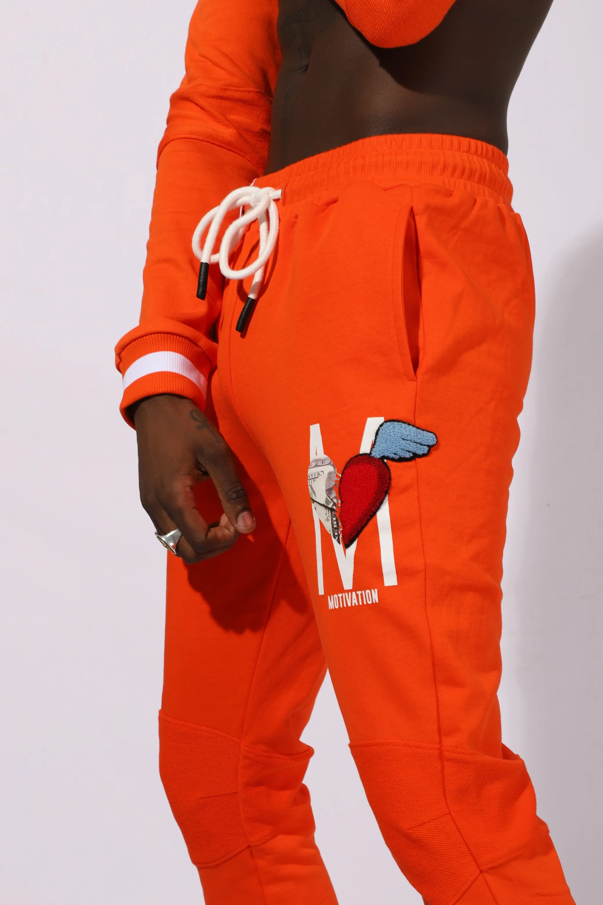 Graphic Embroidery Print Mens Sweat suits