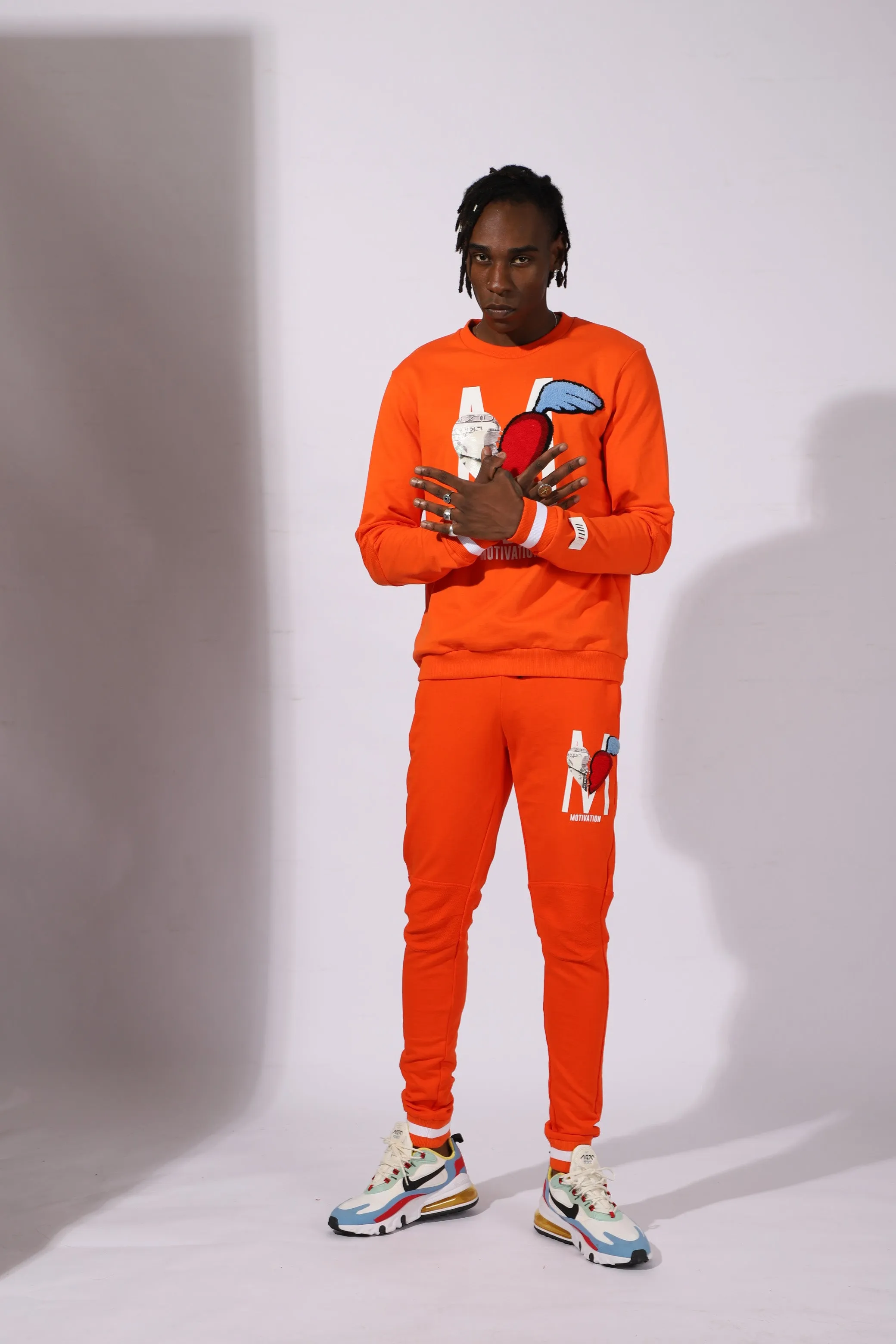 Graphic Embroidery Print Mens Sweat suits