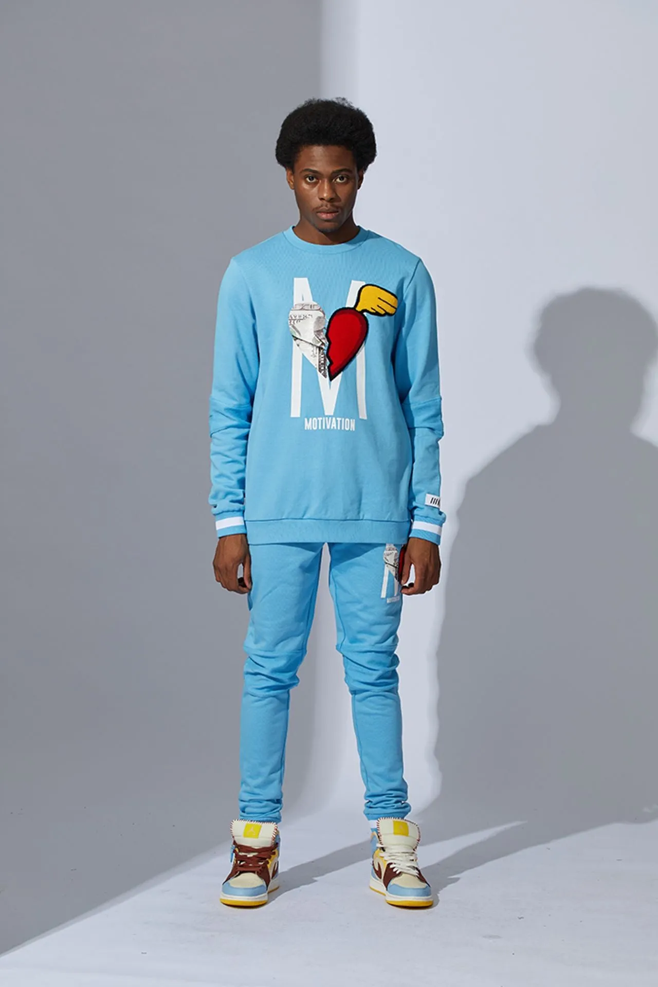 Graphic Embroidery Print Mens Sweat suits