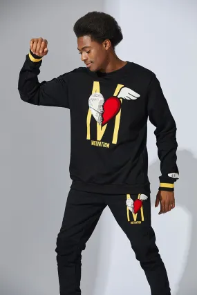 Graphic Embroidery Print Mens Sweat suits
