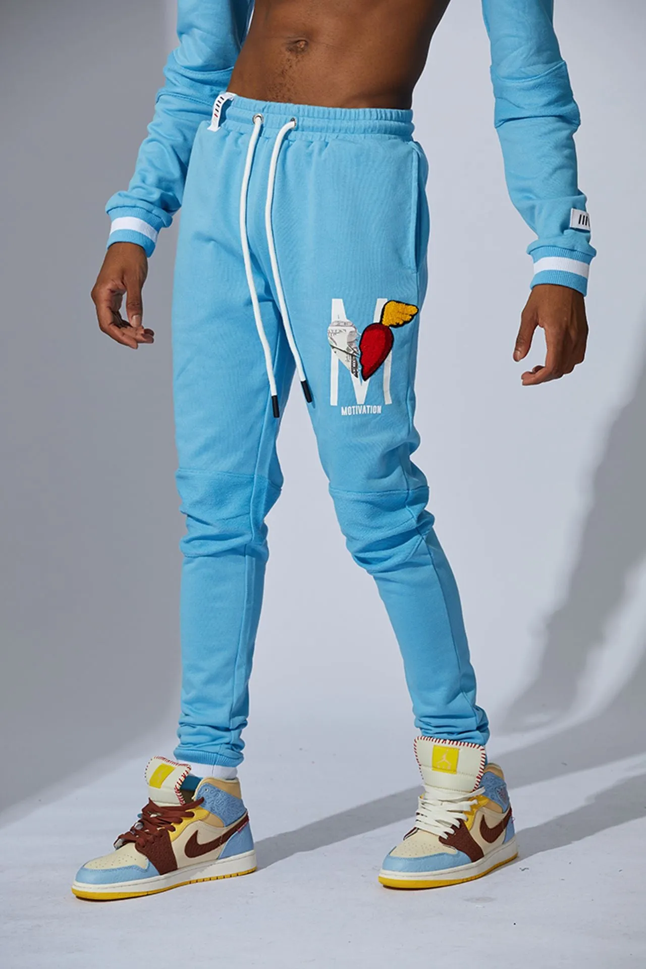 Graphic Embroidery Print Mens Sweat suits
