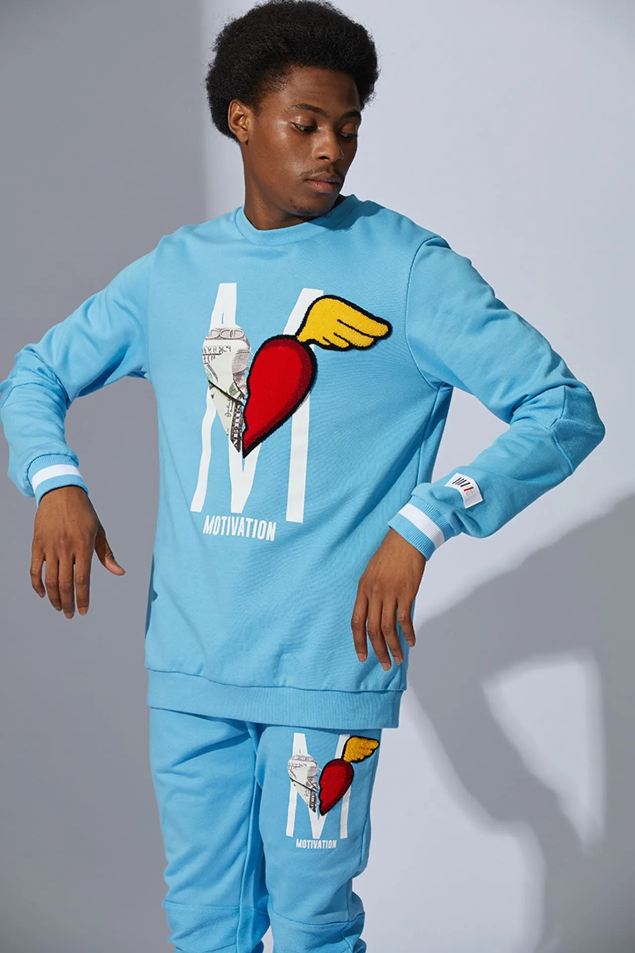 Graphic Embroidery Print Mens Sweat suits