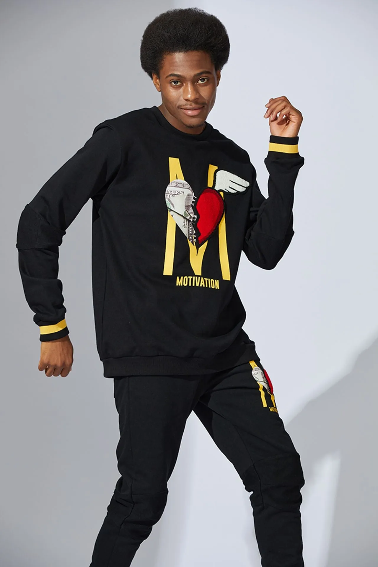 Graphic Embroidery Print Mens Sweat suits