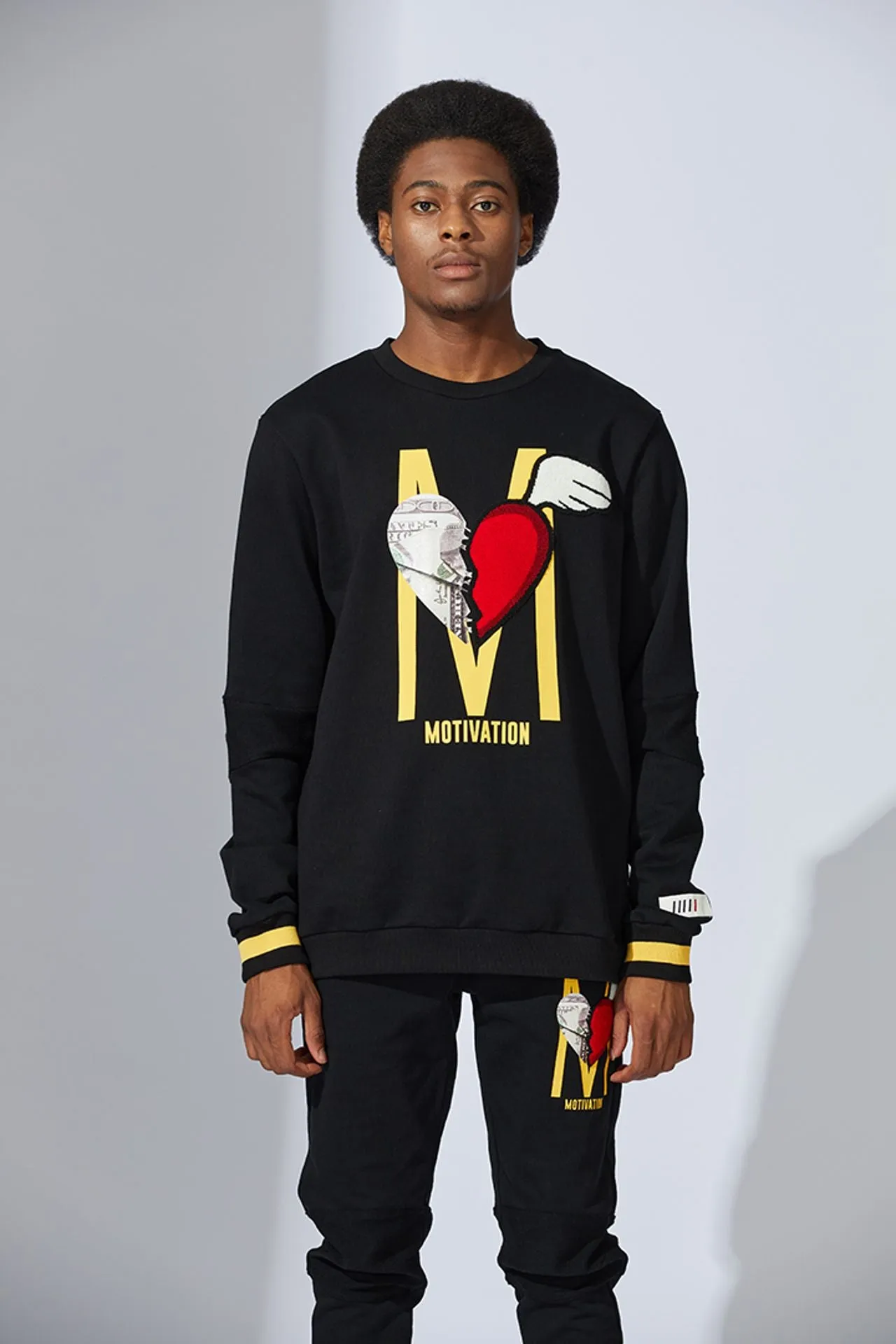 Graphic Embroidery Print Mens Sweat suits