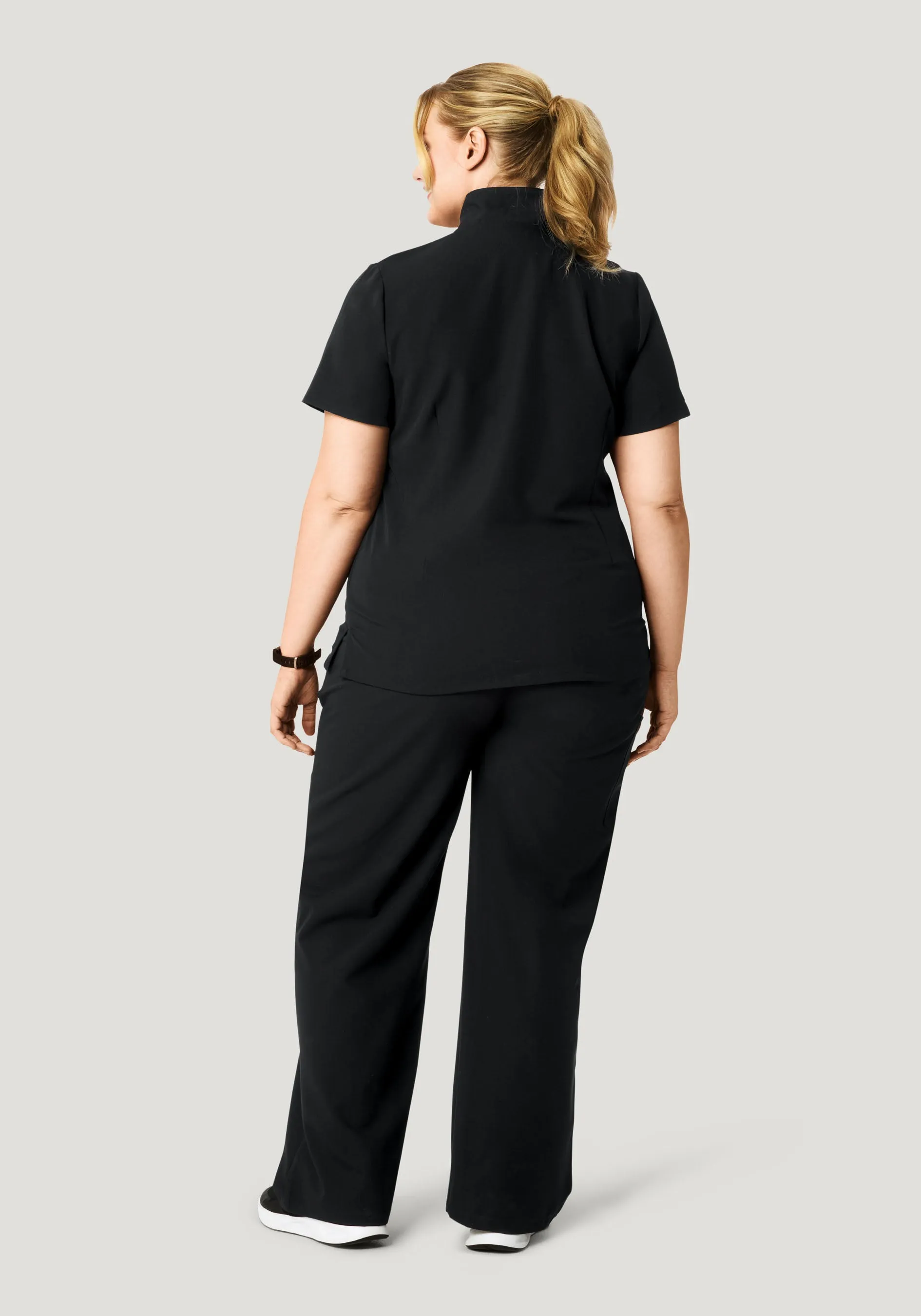 High Waisted Wide Leg Black
