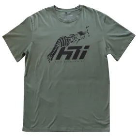 HTI Throttle Stamp Army Green Mens T-Shirt HTI Throttle Stamp Army Green Mens T-Shirt