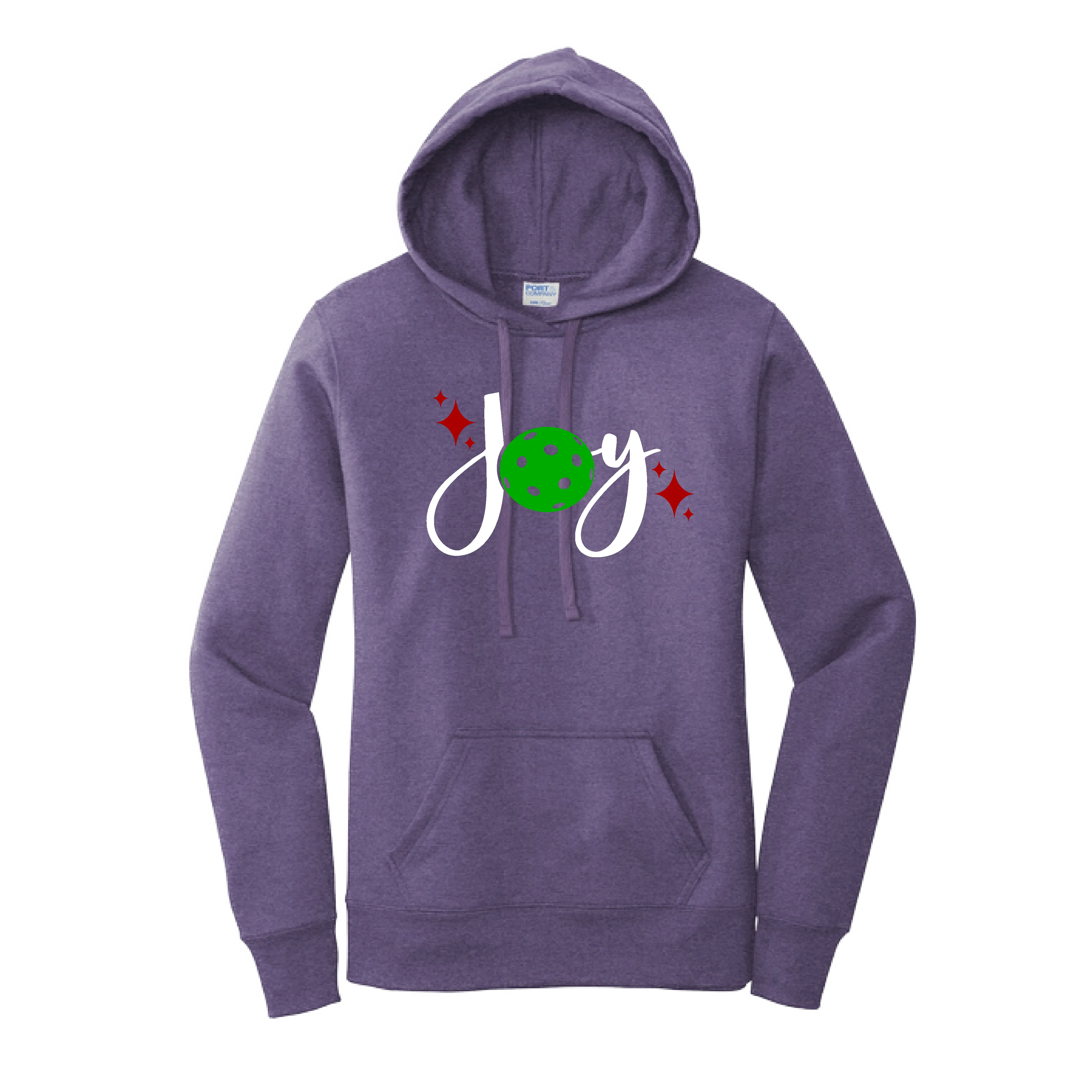 Joy | Women’s Fitted Hoodie Pickleball Sweatshirt | 50% Cotton 50% Poly Fleece