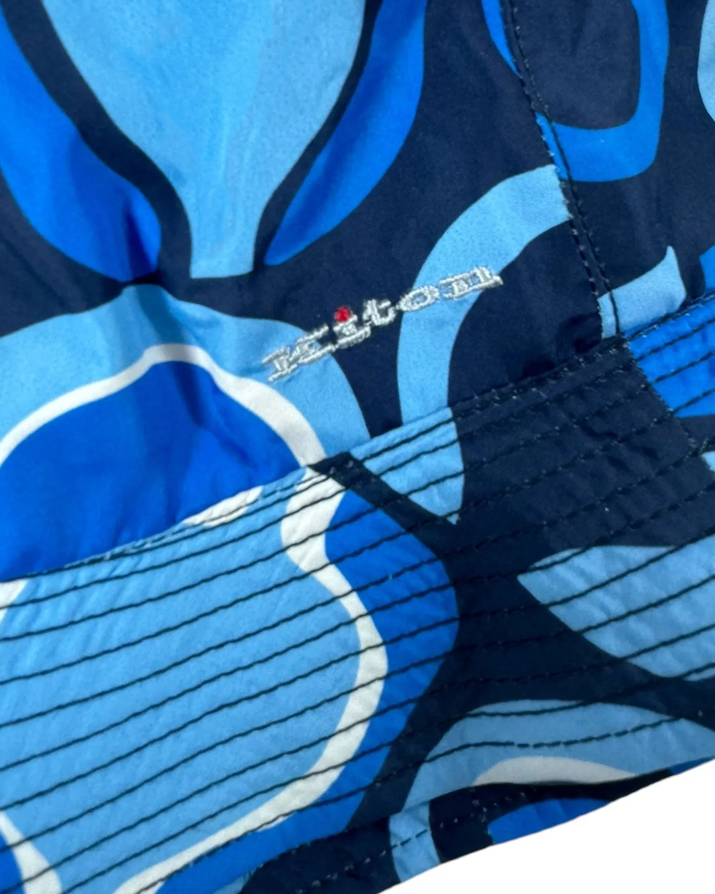 Kiton Bucket Hat Blue Design - L
