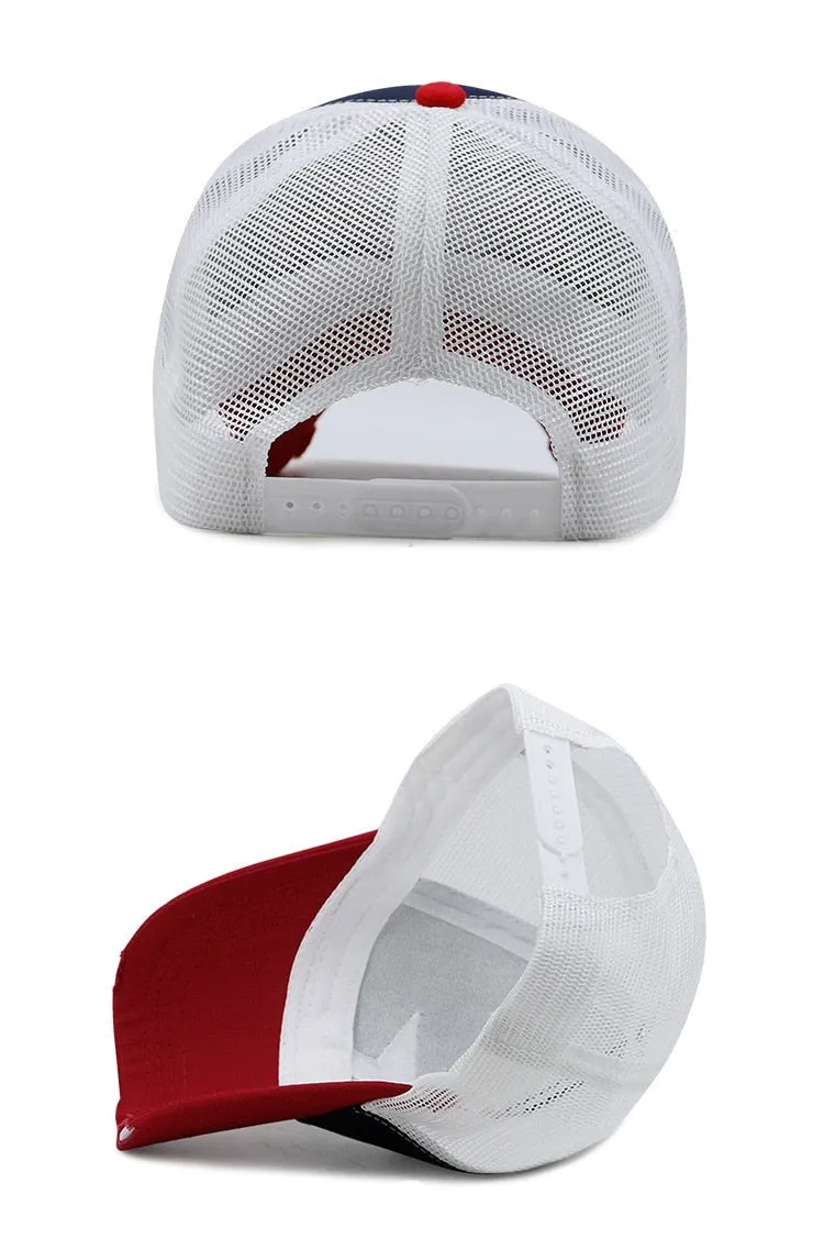 Large star embroidery trucker cap